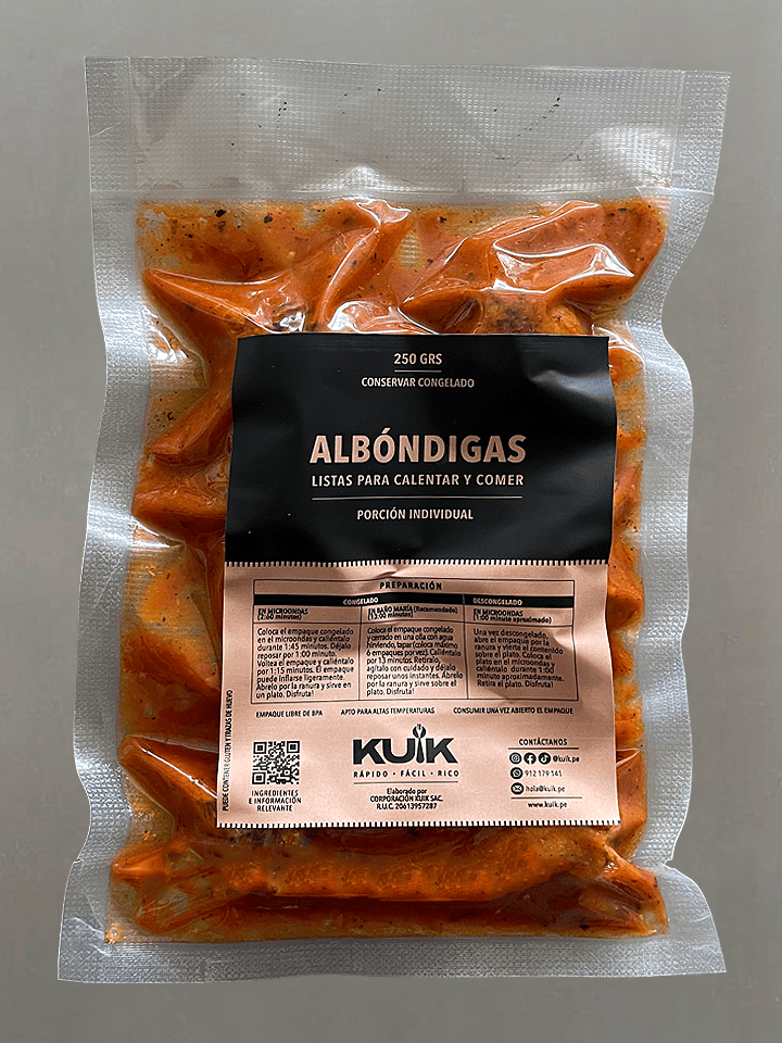 Albóndigas en salsa 250 g.