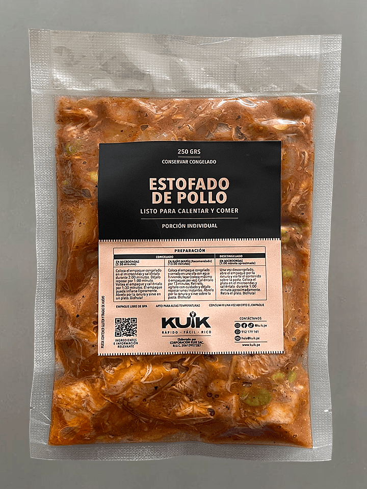 Estofado de pollo 250 g.